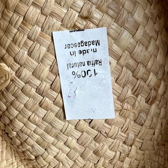 Vintage 100% Raffia Natural Straw Fedora Hat | Handmade in Madagascar - Picture 9 of 9